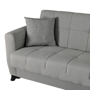 pak-418-000017-5 ΚΑΝΑΠΕΣ ΚΡΕΒΑΤΙ ΤΡΙΘΕΣΙΟΣ MODESTO PAKOWORLD ΜΕ ΑΠΟΘΗΚΕΥΤΙΚΟ ΧΩΡΟ ΓΚΡΙ ΥΦΑΣΜΑ 213X84X86ΕΚ