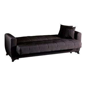 pak-418-000018-3 ΚΑΝΑΠΕΣ ΚΡΕΒΑΤΙ ΤΡΙΘΕΣΙΟΣ MODESTO PAKOWORLD ΜΕ ΑΠΟΘΗΚΕΥΤΙΚΟ ΧΩΡΟ ΜΑΥΡΟ ΥΦΑΣΜΑ 213X84X86ΕΚ