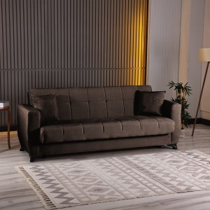 pak-418-000019 ΚΑΝΑΠΕΣ ΚΡΕΒΑΤΙ ΤΡΙΘΕΣΙΟΣ MODESTO PAKOWORLD ΜΕ ΑΠΟΘΗΚΕΥΤΙΚΟ ΧΩΡΟ ΚΑΦΕ ΥΦΑΣΜΑ 213X84X86ΕΚ