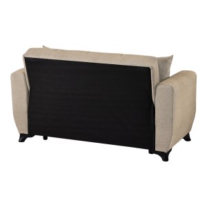 pak-418-000020-5 ΚΑΝΑΠΕΣ ΚΡΕΒΑΤΙ ΔΙΘΕΣΙΟΣ MODESTO PAKOWORLD ΜΕ ΑΠΟΘΗΚΕΥΤΙΚΟ ΧΩΡΟ ΚΡΕΜ ΥΦΑΣΜΑ 153X84X86ΕΚ