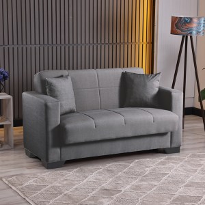 pak-418-000021 ΚΑΝΑΠΕΣ ΚΡΕΒΑΤΙ ΔΙΘΕΣΙΟΣ MODESTO PAKOWORLD ΜΕ ΑΠΟΘΗΚΕΥΤΙΚΟ ΧΩΡΟ ΓΚΡΙ ΥΦΑΣΜΑ 153X84X86ΕΚ