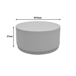pak-419-000017-4 ΤΡΑΠΕΖΙ ΣΑΛΟΝΙΟΥ TIERRA PAKOWORLD MGO ΑΝΟΙΧΤΟ ΓΚΡΙ Φ75X37ΕΚ
