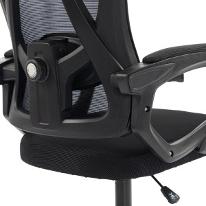 pak-420-000004-9 ΚΑΡΕΚΛΑ ΓΡΑΦΕΙΟΥ ΔΙΕΥΘΥΝΤΗ EXETER PAKOWORLD MESH ΧΡΩΜΑ ΜΑΥΡΟ 50X58X119-129ΕΚ