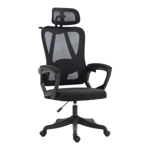 pak-420-000004 ΚΑΡΕΚΛΑ ΓΡΑΦΕΙΟΥ ΔΙΕΥΘΥΝΤΗ EXETER PAKOWORLD MESH ΧΡΩΜΑ ΜΑΥΡΟ 50X58X119-129ΕΚ
