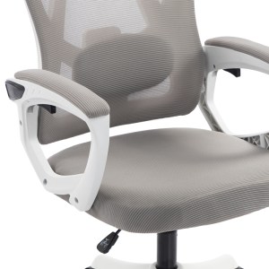 pak-420-000005-10 ΚΑΡΕΚΛΑ ΓΡΑΦΕΙΟΥ ΔΙΕΥΘΥΝΤΗ EXETER PAKOWORLD ΛΕΥΚΗ - MESH ΓΚΡΙ 50X58X119-129ΕΚ