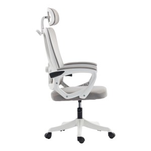 pak-420-000005-3 ΚΑΡΕΚΛΑ ΓΡΑΦΕΙΟΥ ΔΙΕΥΘΥΝΤΗ EXETER PAKOWORLD ΛΕΥΚΗ - MESH ΓΚΡΙ 50X58X119-129ΕΚ