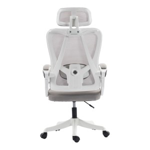 pak-420-000005-6 ΚΑΡΕΚΛΑ ΓΡΑΦΕΙΟΥ ΔΙΕΥΘΥΝΤΗ EXETER PAKOWORLD ΛΕΥΚΗ - MESH ΓΚΡΙ 50X58X119-129ΕΚ