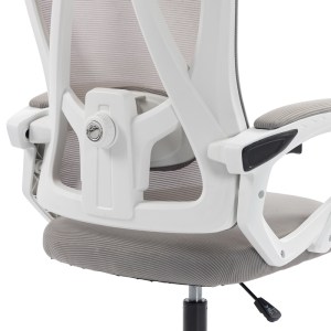 pak-420-000005-9 ΚΑΡΕΚΛΑ ΓΡΑΦΕΙΟΥ ΔΙΕΥΘΥΝΤΗ EXETER PAKOWORLD ΛΕΥΚΗ - MESH ΓΚΡΙ 50X58X119-129ΕΚ