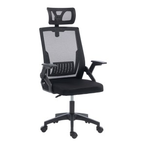 pak-420-000009 ΚΑΡΕΚΛΑ ΓΡΑΦΕΙΟΥ PLYMOT PAKOWORLD MESH ΧΡΩΜΑ ΜΑΥΡΟ 48X58X112-122ΕΚ