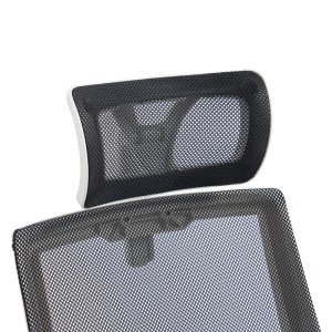 pak-420-000011-6 ΚΑΡΕΚΛΑ ΓΡΑΦΕΙΟΥ PLYMOT PAKOWORLD ΛΕΥΚΗ - MESH ΜΑΥΡΟ 48X58X112-122ΕΚ