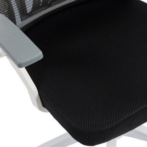 pak-420-000011-9 ΚΑΡΕΚΛΑ ΓΡΑΦΕΙΟΥ PLYMOT PAKOWORLD ΛΕΥΚΗ - MESH ΜΑΥΡΟ 48X58X112-122ΕΚ