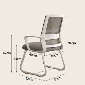 pak-420-000017-9 ΚΑΡΕΚΛΑ ΕΠΙΣΚΕΠΤΗ PALMA PAKOWORLD ΛΕΥΚΗ- MESH ΓΚΡΙ 46X52X94ΕΚ