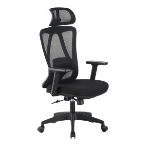 pak-421-000001 ΚΑΡΕΚΛΑ ΓΡΑΦΕΙΟΥ ΔΙΕΥΘΥΝΤΗ MAGIDA PAKOWORLD MESH ΜΑΥΡΟ 58.5X66X115-125ΕΚ