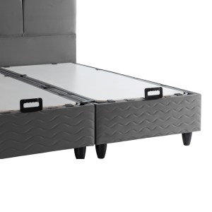 pak-424-000004-5 ΚΡΕΒΑΤΙ ΔΙΠΛΟ PUNTO PAKOWORLD ΜΕ ΑΠΟΘΗΚΕΥΤΙΚΟ ΧΩΡΟ ΑΝΘΡΑΚΙ ΒΕΛΟΥΔΟ 160X200ΕΚ