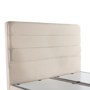 pak-424-000008-4 ΚΡΕΒΑΤΙ ΔΙΠΛΟ LINTEDA PAKOWORLD ΜΕ ΑΠΟΘΗΚΕΥΤΙΚΟ ΧΩΡΟ ΚΡΕΜ ΒΕΛΟΥΔΟ 160X200ΕΚ