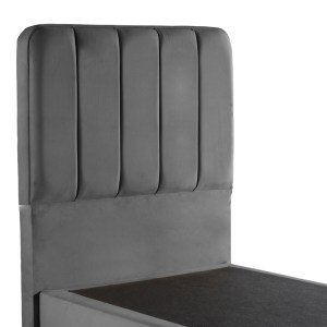 pak-424-000021-4 ΚΡΕΒΑΤΙ ΜΟΝΟ LUNDA PAKOWORLD ΑΝΘΡΑΚΙ ΒΕΛΟΥΔΟ 90X200ΕΚ