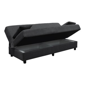 pak-438-000003-2 ΚΑΝΑΠΕΣ ΚΡΕΒΑΤΙ ROMINA PAKOWORLD ΤΡΙΘΕΣΙΟΣ ΜΕ ΑΠΟΘΗΚΕΥΤΙΚΟ ΧΩΡΟ ΓΚΡΙ ΥΦΑΣΜΑ 180X75X85ΕΚ