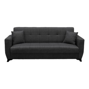 pak-438-000014-3 ΚΑΝΑΠΕΣ ΚΡΕΒΑΤΙ MODESTO PAKOWORLD ΤΡΙΘΕΣΙΟΣ ΜΕ ΑΠΟΘΗΚΕΥΤΙΚΟ ΧΩΡΟ ΓΚΡΙ ΥΦΑΣΜΑ 215X84X83ΕΚ