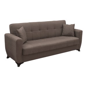 pak-438-000016 ΚΑΝΑΠΕΣ ΚΡΕΒΑΤΙ MODESTO PAKOWORLD ΤΡΙΘΕΣΙΟΣ ΜΕ ΑΠΟΘΗΚΕΥΤΙΚΟ ΧΩΡΟ ΚΑΦΕ ΥΦΑΣΜΑ 215X84X83ΕΚ