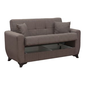 pak-438-000020-2 ΚΑΝΑΠΕΣ ΚΡΕΒΑΤΙ MODESTO PAKOWORLD ΔΙΘΕΣΙΟΣ ΜΕ ΑΠΟΘΗΚΕΥΤΙΚΟ ΧΩΡΟ ΚΑΦΕ ΥΦΑΣΜΑ 155X84X83ΕΚ