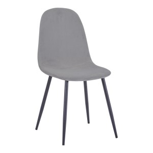 pak-499-000020 ΚΑΡΕΚΛΑ BELLA PAKOWORLD ΑΝΘΡΑΚΙ ΒΕΛΟΥΔΟ ΜΕ ΜΑΥΡΟ ΜΕΤΑΛΛΙΚΟ ΠΟΔΙ 44X55X85ΕΚ