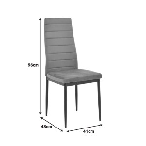 pak-499-000045-7 ΚΑΡΕΚΛΑ PARKER PAKOWORLD ΜΑΥΡΟ ΒΕΛΟΥΔΟ ΜΕ ΜΕΤΑΛΛΙΚΟ ΜΑΥΡΟ ΠΟΔΙ 41X48X96ΕΚ