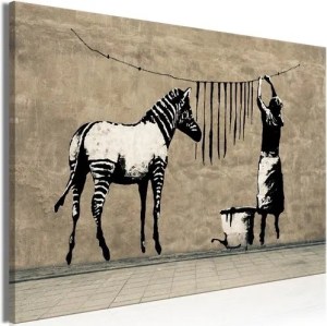 pol-161282579 ΠΙΝΑΚΑΣ - BANKSY: WASHING ZEBRA ON CONCRETE (1 PART) WIDE - 90X60