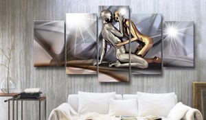 pol - 161289859 ΠΙΝΑΚΑΣ - GOLD COUPLE - 100X50