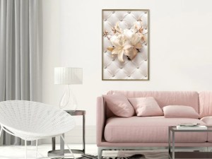 pol-161796499 ΑΦΙΣΑ - LILIES ON LEATHER UPHOLSTERY - 30X45 - ΧΡΥΣΟ - ΧΩΡΙΣ ΠΑΣΠΑΡΤΟΥ