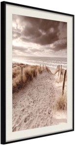 pol-161855649 ΑΦΙΣΑ - SANDY PATH  - 40X60 - ΜΑΥΡΟ - ΜΕ ΠΑΣΠΑΡΤΟΥ