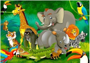pol-161956959 ΑΥΤΟΚΟΛΛΗΤΗ ΦΩΤΟΤΑΠΕΤΣΑΡΙΑ - COLOURFUL SAFARI - 196X140