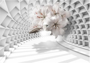 pol-161963999 ΑΥΤΟΚΟΛΛΗΤΗ ΦΩΤΟΤΑΠΕΤΣΑΡΙΑ - FLOWERS IN THE TUNNEL - 147X105