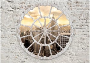 pol-161981339 ΑΥΤΟΚΟΛΛΗΤΗ ΦΩΤΟΤΑΠΕΤΣΑΡΙΑ - NEW YORK: A VIEW THROUGH THE WINDOW - 343X245