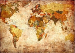 pol-161982399 ΑΥΤΟΚΟΛΛΗΤΗ ΦΩΤΟΤΑΠΕΤΣΑΡΙΑ - OLD WORLD MAP - 98X70