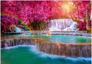 pol-161986229 ΑΥΤΟΚΟΛΛΗΤΗ ΦΩΤΟΤΑΠΕΤΣΑΡΙΑ - PINK CASCADES - 343X245