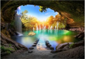 pol-162001999 ΑΥΤΟΚΟΛΛΗΤΗ ΦΩΤΟΤΑΠΕΤΣΑΡΙΑ - TURQUOISE LAKE - 147X105