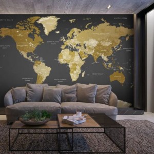pol-162008119 ΑΥΤΟΚΟΛΛΗΤΗ ΦΩΤΟΤΑΠΕΤΣΑΡΙΑ - WORLD MAP: MODERN GEOGRAPHY - 343X245