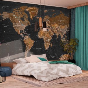 pol-162015519 ΑΥΤΟΚΟΛΛΗΤΗ ΦΩΤΟΤΑΠΕΤΣΑΡΙΑ - WORLD: STYLISH MAP