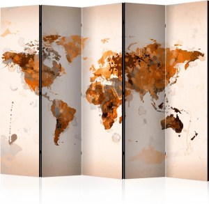 pol-162035769 ΔΙΑΧΩΡΙΣΤΙΚΟ ΜΕ 5 ΤΜΗΜΑΤΑ - WORLD IN BROWN SHADES II [ROOM DIVIDERS]