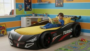 pol-163060739 ΚΡΕΒΑΤΙ ΠΑΙΔΙΚΟ TURBO PLUS-ΜΑΥΡΟ