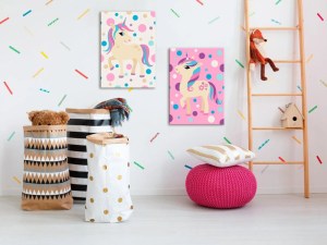 pol-16860129 ΠΙΝΑΚΑΣ ΓΙΑ ΝΑ ΤΟΝ ΖΩΓΡΑΦΙΖΕΙΣ - UNICORNS (PASTEL COLOURS) 33X23