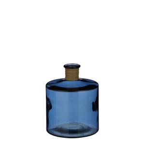 sg-0550-8 SUPERGREENS ΒΑΖΟ ΓΥΑΛΙΝΟ ΔΙΑΦΑΝΟ ΜΠΛΕ 21X21X26 ΕΚ.
