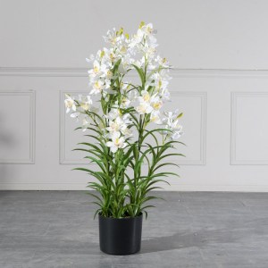 sg-2401-6 SUPERGREENS ΤΕΧΝΗΤΟ ΦΥΤΟ ΟΡΧΙΔΕΑ ″CYMBIDIUM ORCHID″ ΛΕΥΚΟ 125 ΕΚ.