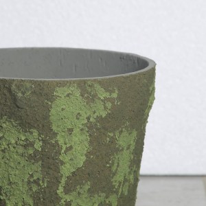 sg-2480-8 SUPERGREENS ΓΛΑΣΤΡΑ ΤΣΙΜΕΝΤΕΝΙΑ ΣΤΡΟΓΓΥΛΗ ″MOSSY″ ΠΡΑΣΙΝΗ 22.5X22.5X20.5 ΕΚ.