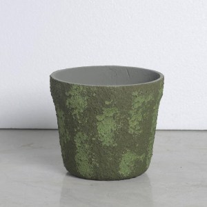 sg-2480-8 SUPERGREENS ΓΛΑΣΤΡΑ ΤΣΙΜΕΝΤΕΝΙΑ ΣΤΡΟΓΓΥΛΗ ″MOSSY″ ΠΡΑΣΙΝΗ 22.5X22.5X20.5 ΕΚ.