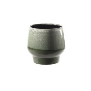 sg-2680-8 SUPERGREENS ΚΑΣΠΩ ΚΕΡΑΜΙΚΟ ΣΤΡΟΓΓΥΛΟ ″MONTA″ ΣΚΟΥΡΟ ΠΡΑΣΙΝΟ 19.5X17 ΕΚ.