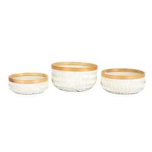 sg-3730-8 SUPERGREENS ΚΑΛΑΘΙ ΡΑΤΑΝ SET/3 ΛΕΥΚΟ 28X28X13 ΕΚ.