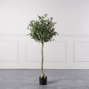 sg-3990-6 SUPERGREENS ΤΕΧΝΗΤΟ ΔΕΝΤΡΟ ΕΛΙΑ ΜΠΑΛΑ ″SPHERA″ ΠΡΑΣΙΝΟ 140 ΕΚ.