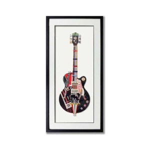 sg-4400-5 SUPERGREENS ΠΙΝΑΚΑΣ ΚΟΛΑΖ “GUITAR” ΜΑΥΡOΣ MDF/ΓΥΑΛΙ 50X100 ΕΚ.