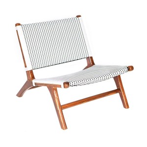 sg-4600-4 SUPERGREENS ΚΑΡΕΚΛΑ TEAK ΣΥΝΘΕΤΙΚΟ ΡΑΤΑΝ ΛΕΥΚΗ 87X70X70 ΕΚ.